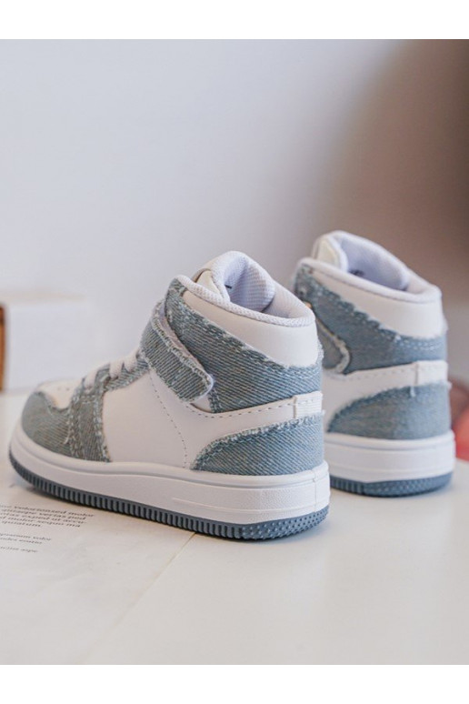 Vaikiški sportiniai bateliai Džinso medžiagos Baltos-mėlynos spalvos Milara Vaikiški sportiniai bateliai Džinso medžiagos Baltos-mėlynos spalvos Milara