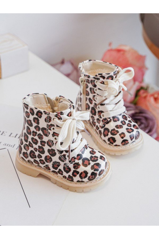 pašiltinti Aulinukai Vaikiški su užtrauktukais smėlio spalvos-rudos spalvos Dolida