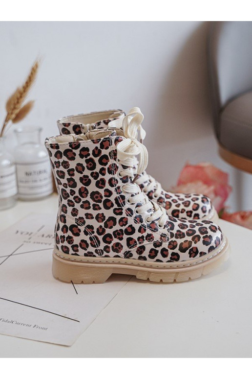 pašiltinti Aulinukai Vaikiški su užtrauktukais smėlio spalvos-rudos spalvos Dolida