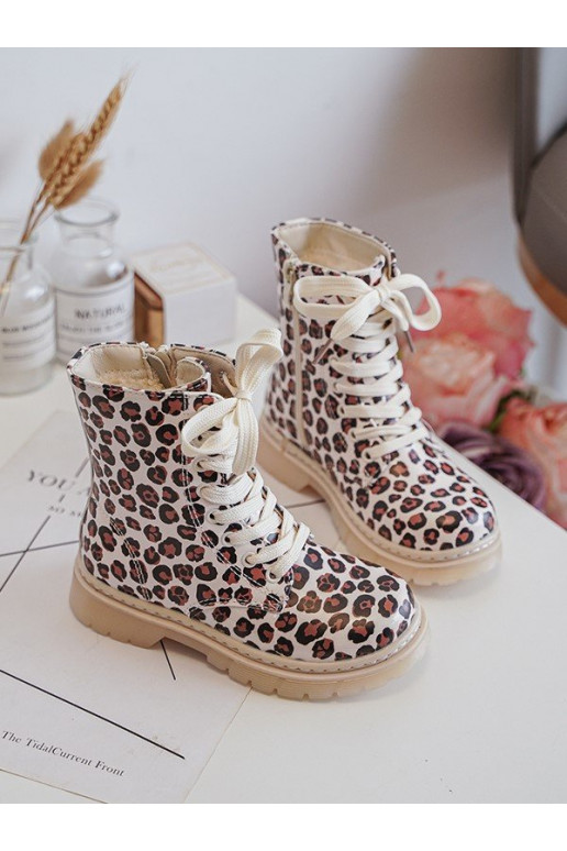 pašiltinti Aulinukai Vaikiški su užtrauktukais smėlio spalvos-rudos spalvos Dolida