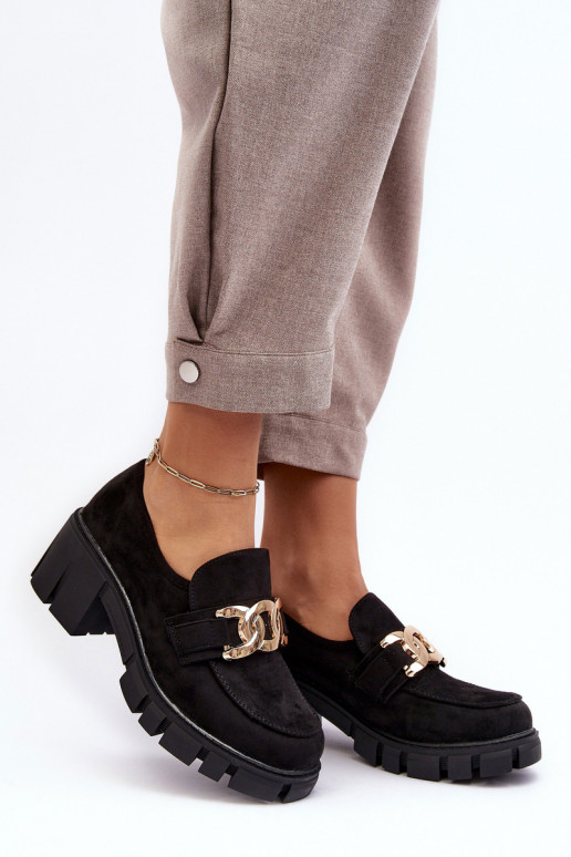 iš zomšos batai su ornamentais juodos spalvos Rullenes