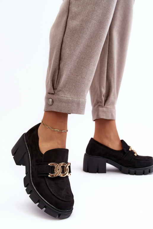 iš zomšos batai su ornamentais juodos spalvos Rullenes