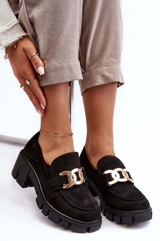 iš zomšos batai su ornamentais juodos spalvos Rullenes