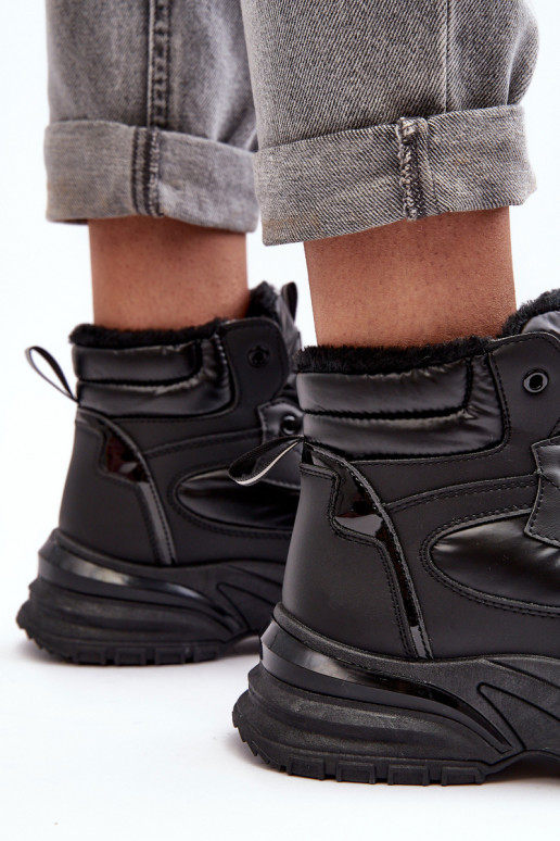 pašiltinti sportiniai bateliai su raišteliais juodos spalvos Dejana