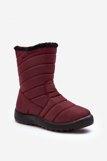 pašiltinti sniego batai bordo spalvos Luxina