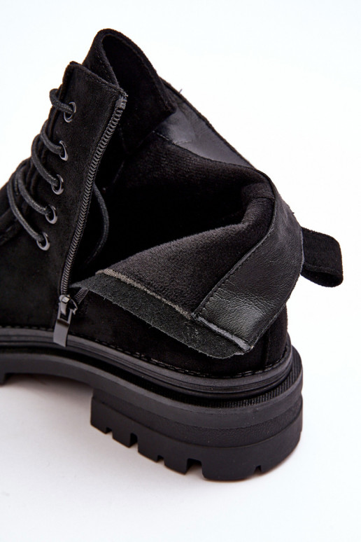 Moteriški aulinukai su užtrauktukais juodos spalvos Apolosi