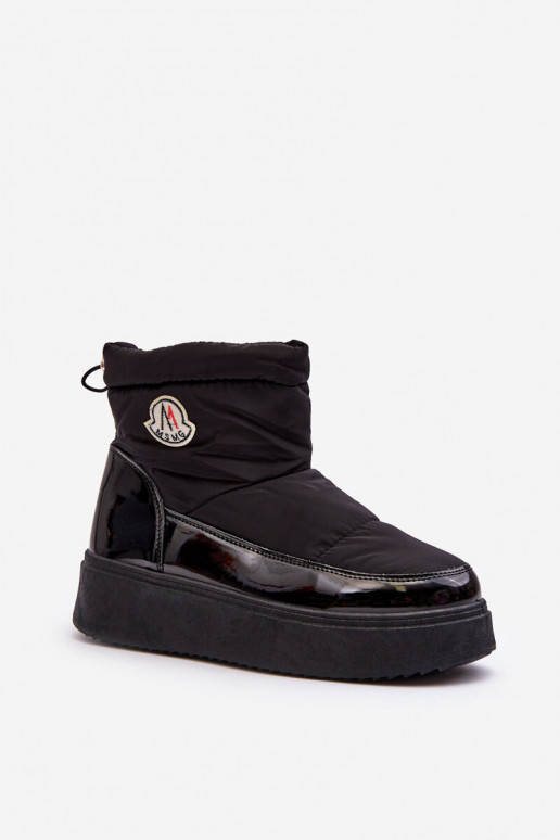 Įsispiriamo modelio sniego batai su platforma juodos spalvos Gattea