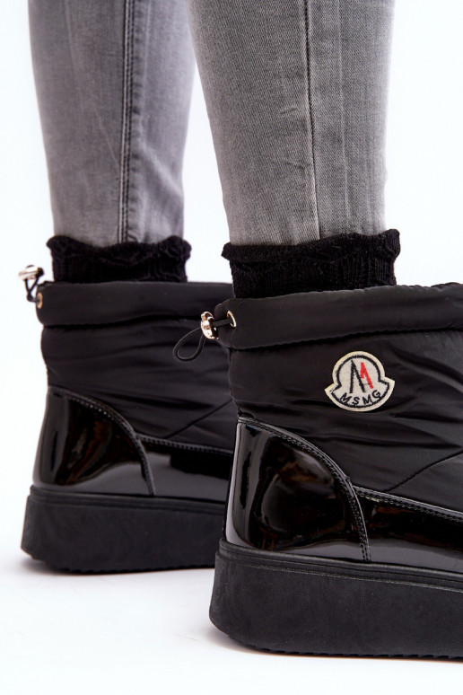 Įsispiriamo modelio sniego batai su platforma juodos spalvos Gattea