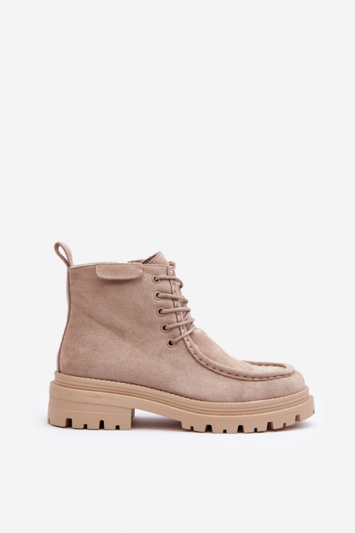 Moteriški aulinukai su užtrauktukais smėlio spalvos Apolosi