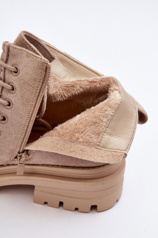 Moteriški aulinukai su užtrauktukais smėlio spalvos Apolosi