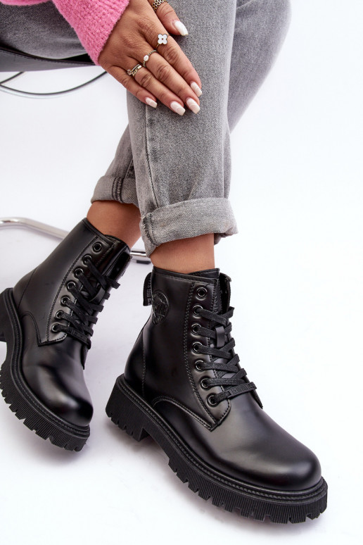 Aulinukai su raišteliais juodos spalvos Big Star MM274375