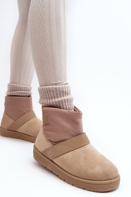 sniego batai pašiltinti su platforma smėlio spalvos Big Star MM274152