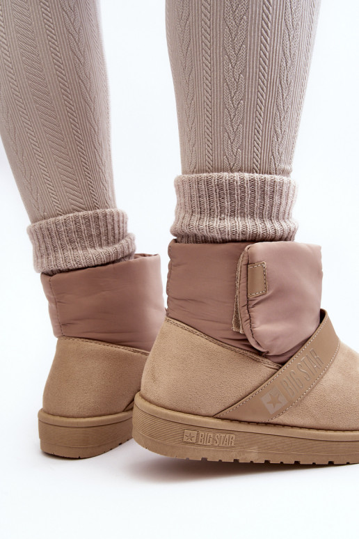 sniego batai pašiltinti su platforma smėlio spalvos Big Star MM274152