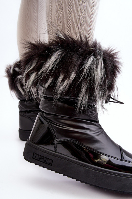 sniego batai su kailiuku juodos spalvos Big Star MM274379