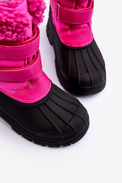 Vaikiški sniego batai su lipniais užsegimais Big Star rožinės spalvos MM374112