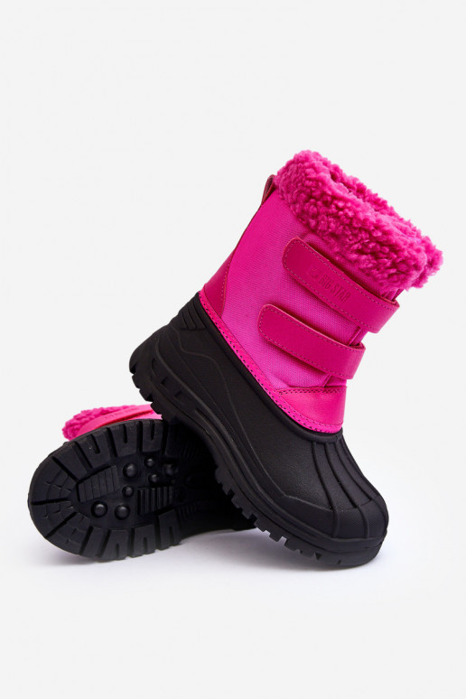 Vaikiški sniego batai su lipniais užsegimais Big Star rožinės spalvos MM374112