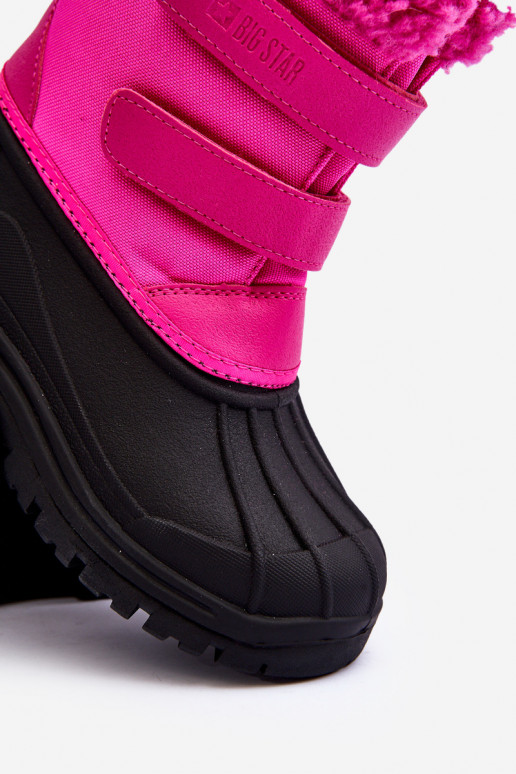 Vaikiški sniego batai su lipniais užsegimais Big Star rožinės spalvos MM374112
