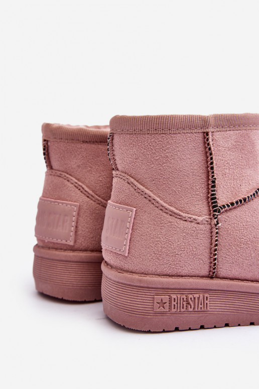 Vaikiški sniego batai pašiltinti su užtrauktukais rožinės spalvos Big Star MM374101