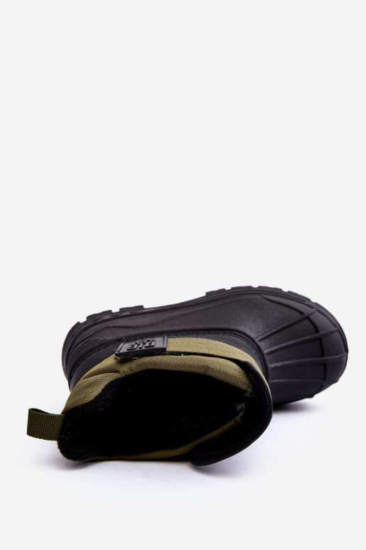 Vaikiški sniego batai su lipniais užsegimais pašiltinti chaki spalvos Big Star MM374123