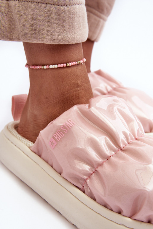 su blizgesiu Šlepetės rožinės spalvos Big Star MM274129