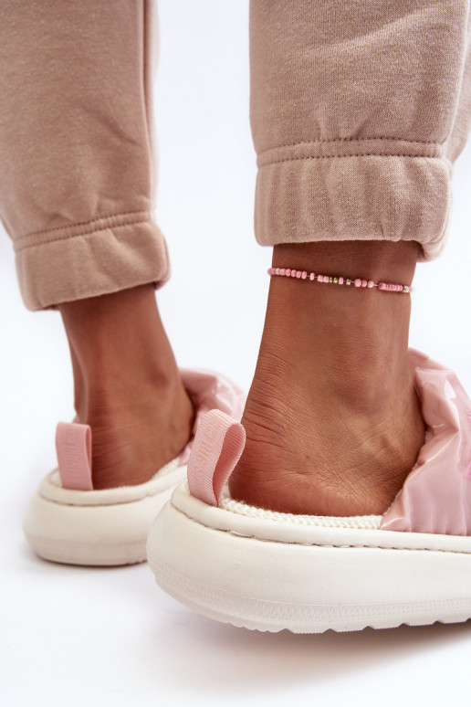 su blizgesiu Šlepetės rožinės spalvos Big Star MM274129