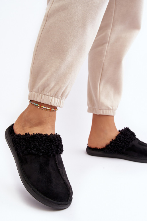 pašiltinti Šlepetės Inblu EK000010 juodos spalvos