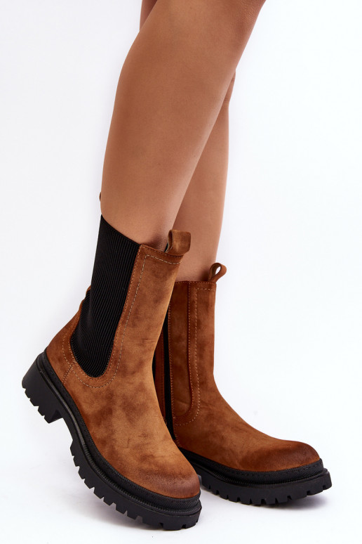 Aulinukai su užtrauktukais rudos spalvos Samil