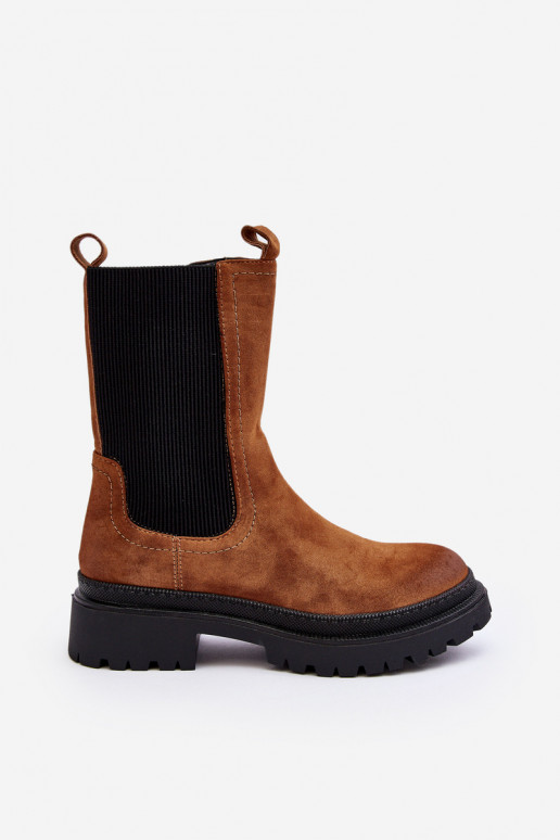 Aulinukai su užtrauktukais rudos spalvos Samil