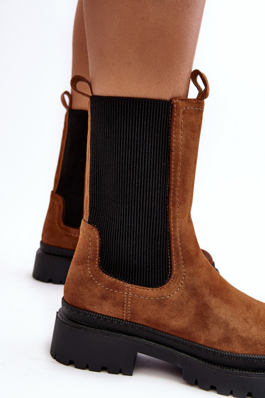 Aulinukai su užtrauktukais rudos spalvos Samil