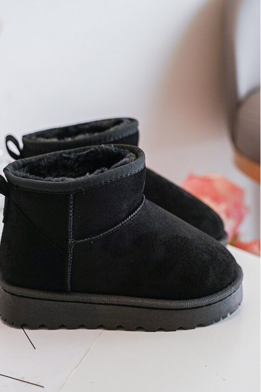 Vaikiški sniego batai Aulinukai pašiltinti juodos spalvos Nallita