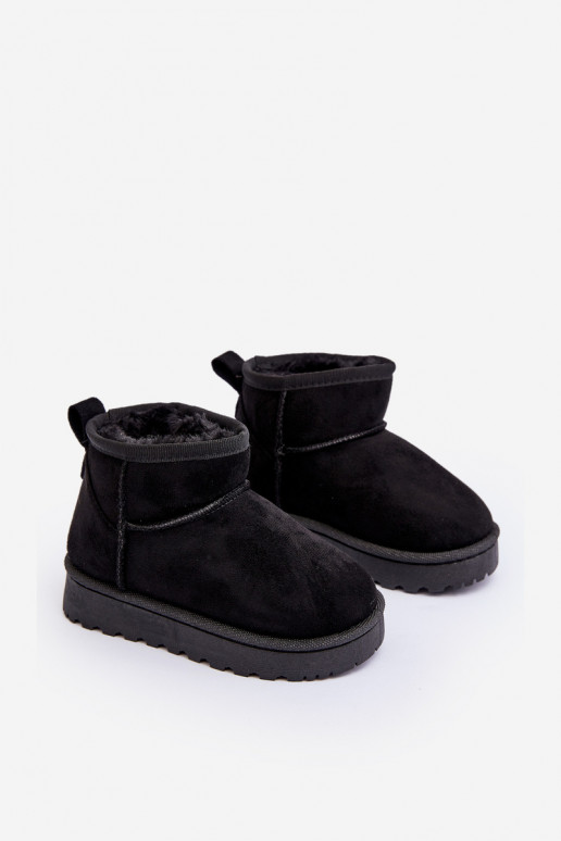 Vaikiški sniego batai Aulinukai pašiltinti juodos spalvos Nallita