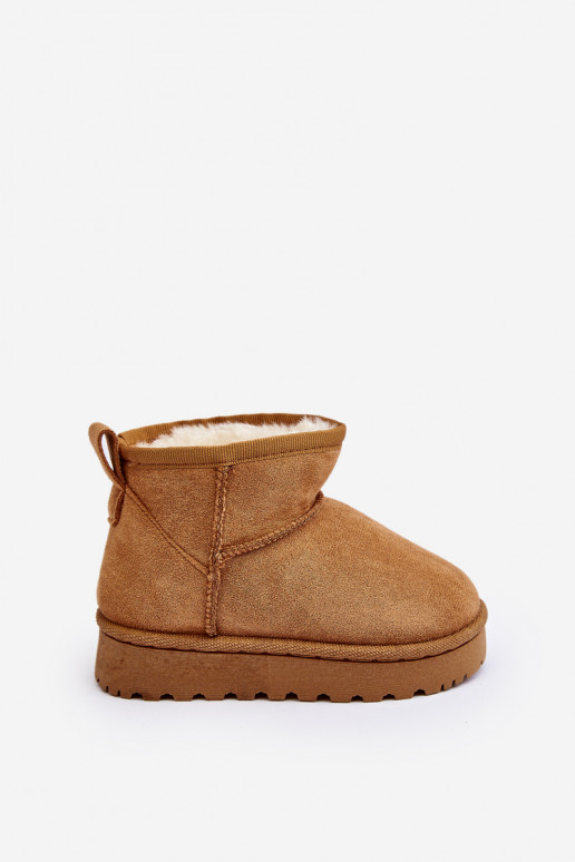 Vaikiški sniego batai Aulinukai pašiltinti rudos spalvos Nallita