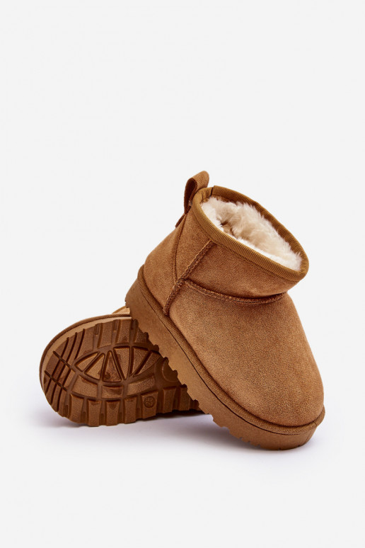 Vaikiški sniego batai Aulinukai pašiltinti rudos spalvos Nallita