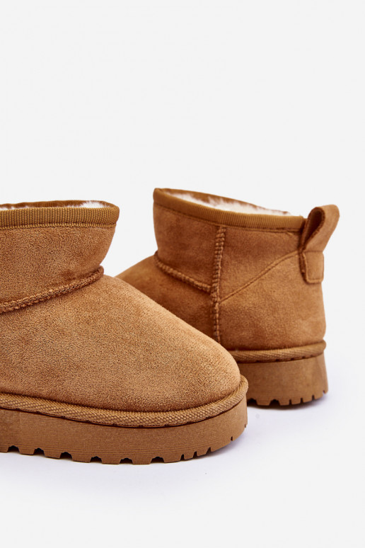Vaikiški sniego batai Aulinukai pašiltinti rudos spalvos Nallita