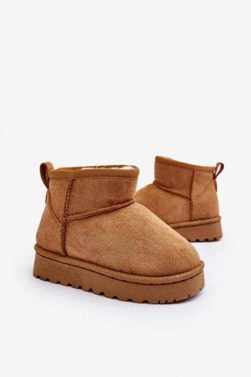 Vaikiški sniego batai Aulinukai pašiltinti rudos spalvos Nallita