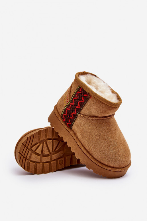 sniego batai Aulinukai pašiltinti Vaikiški rudos spalvos Leonora