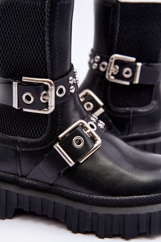 stilingi aulinukai su užtrauktukais Vaikiški juodos spalvos Adeneia