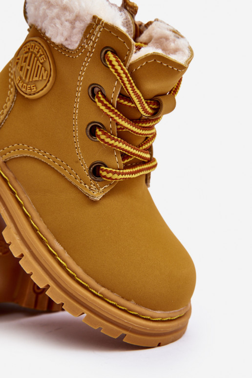 Vaikiški suvarstomi aulinukai su užtrauktukais z Kożuszkiem rudos spalvos Marialee