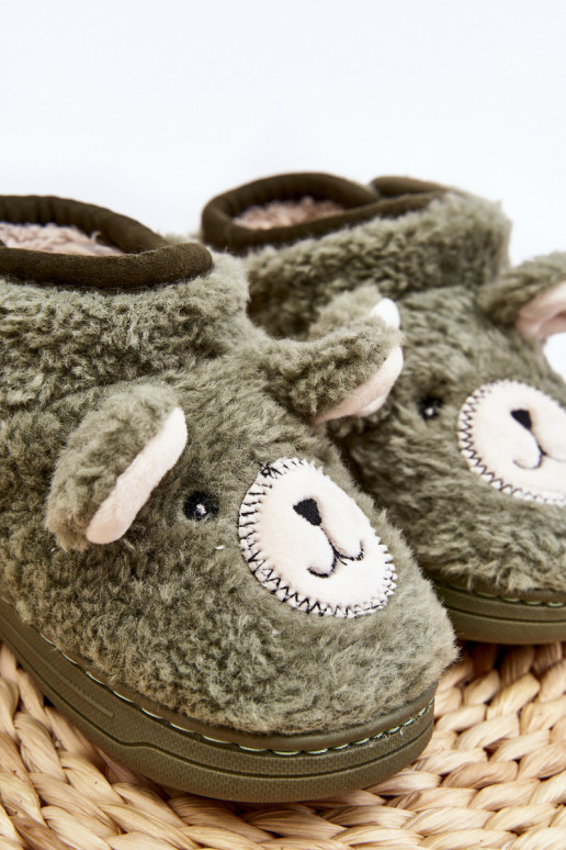 Vaikiškos šlepetės žalios spalvos Eberra