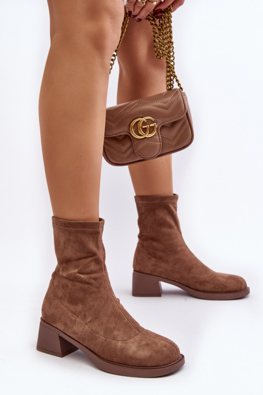 Moteriški aulinukai žemu kulniuku rudos spalvos Aphroteia Moteriški aulinukai žemu kulniuku rudos spalvos Aphroteia