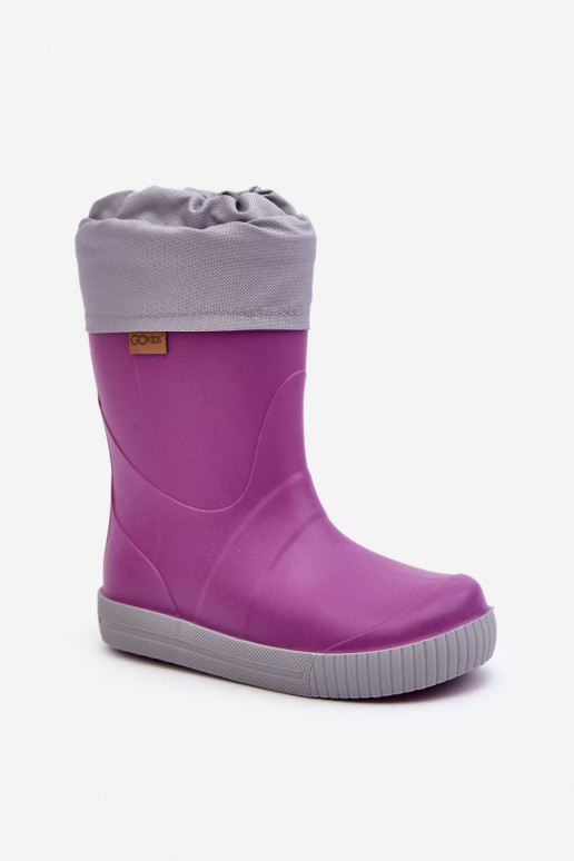 Vaikiški Guminiai batai su pašiltinimu Snow Wave Gokids 981 Violetinės spalvos Vaikiški Guminiai batai su pašiltinimu Snow Wave Gokids 981 Violetinės spalvos