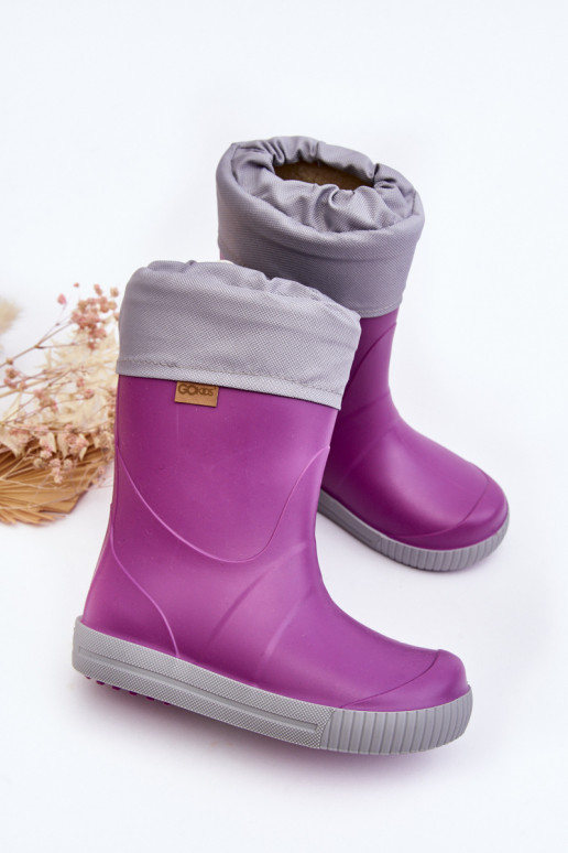 Vaikiški Guminiai batai su pašiltinimu Snow Wave Gokids 981 Violetinės spalvos Vaikiški Guminiai batai su pašiltinimu Snow Wave Gokids 981 Violetinės spalvos