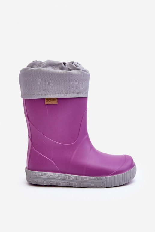 Vaikiški Guminiai batai su pašiltinimu Snow Wave Gokids 981 Violetinės spalvos Vaikiški Guminiai batai su pašiltinimu Snow Wave Gokids 981 Violetinės spalvos