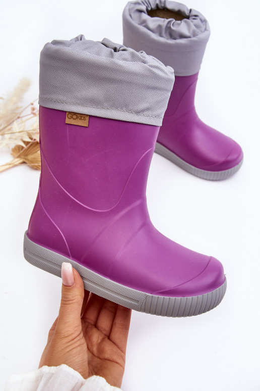 Vaikiški Guminiai batai su pašiltinimu Snow Wave Gokids 981 Violetinės spalvos Vaikiški Guminiai batai su pašiltinimu Snow Wave Gokids 981 Violetinės spalvos