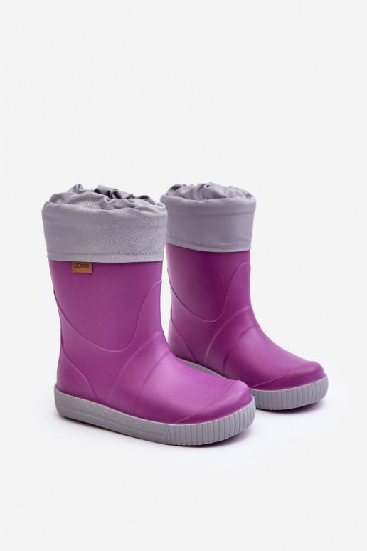 Vaikiški Guminiai batai su pašiltinimu Snow Wave Gokids 981 Violetinės spalvos Vaikiški Guminiai batai su pašiltinimu Snow Wave Gokids 981 Violetinės spalvos