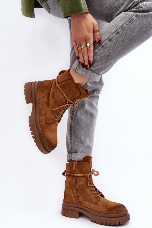 Moteriški aulinukai su masyviu padu rudos spalvos Narelona