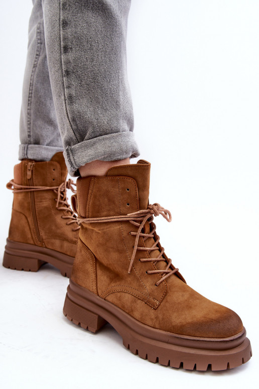 Moteriški aulinukai su masyviu padu rudos spalvos Narelona