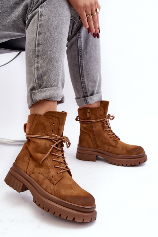 Moteriški aulinukai su masyviu padu rudos spalvos Narelona