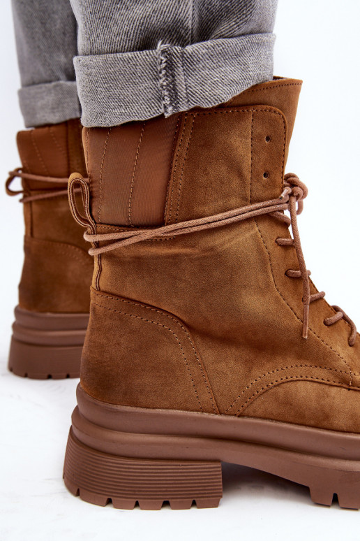 Moteriški aulinukai su masyviu padu rudos spalvos Narelona