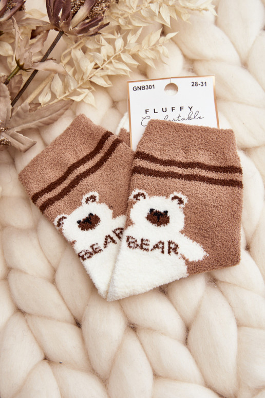 Šiltos kojinės rudos spalvos